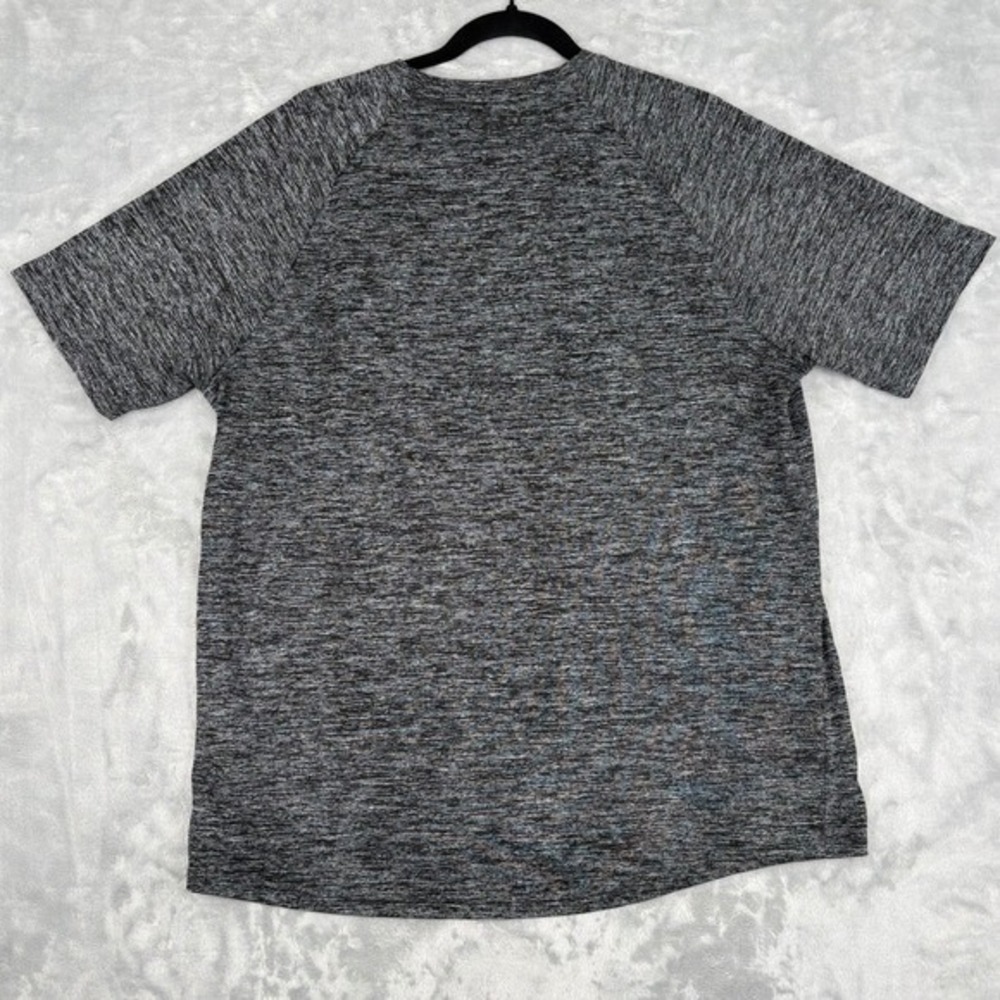 Under Armour Mens Tech Tee Charcoal Grey Heather Training Shirt XL Raglan Loose - Picture 6 of 12
